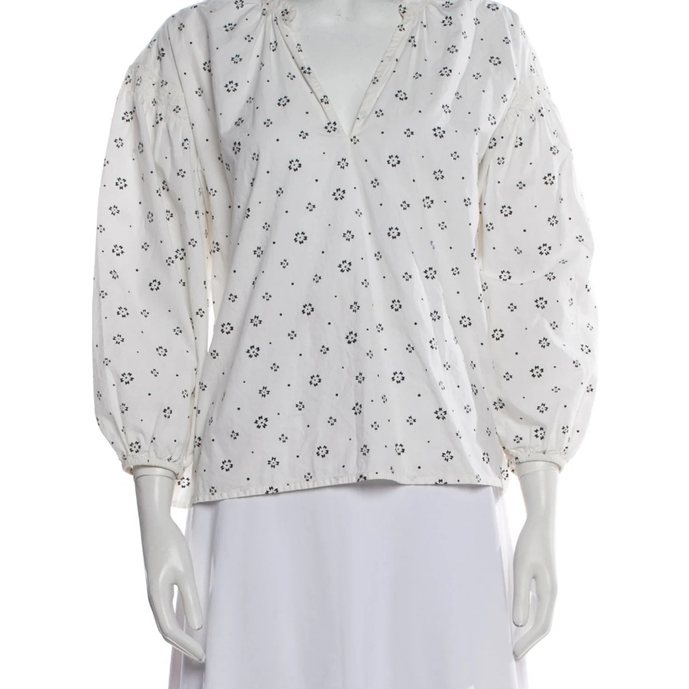 Apiece Apart "Marit" Cotton Tunic Blouse Top Shirt Size L